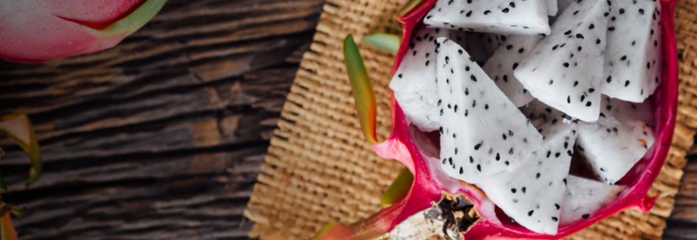 Banner image featuring white-fleshed dragon fruit – exotic fruits and vegetables online