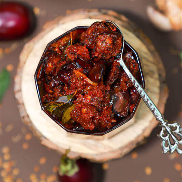 Sweet & Sour Brinjal Pickle (Eggplant)