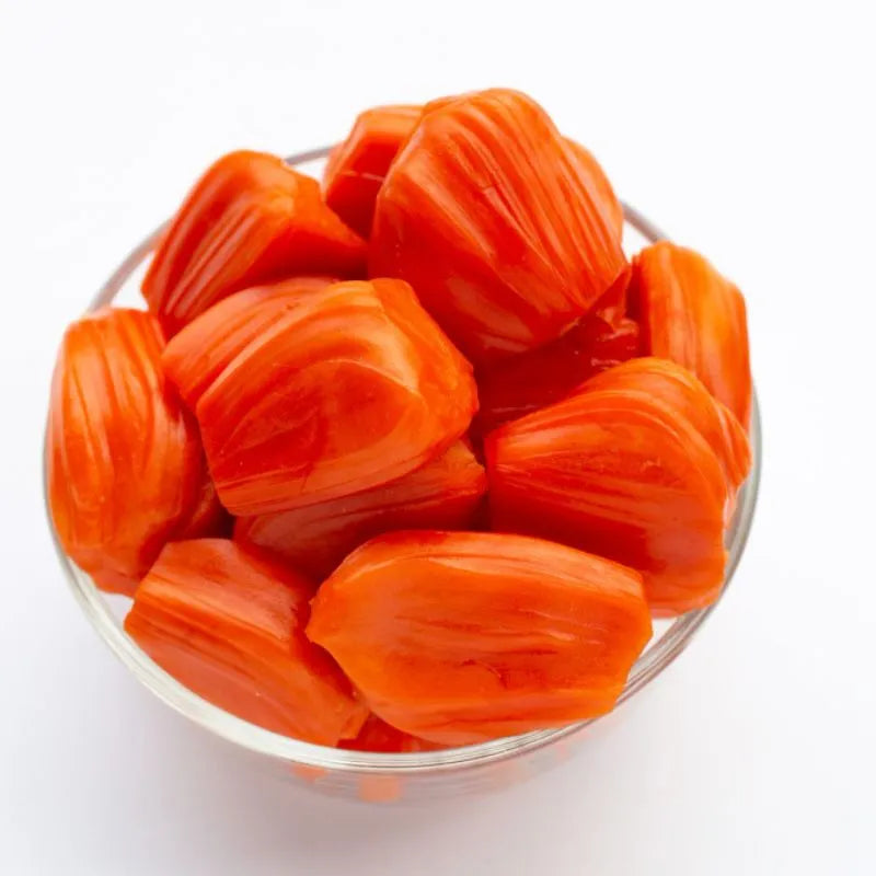 Freshly Cut Ripe Red Jackfruit Bulbs
